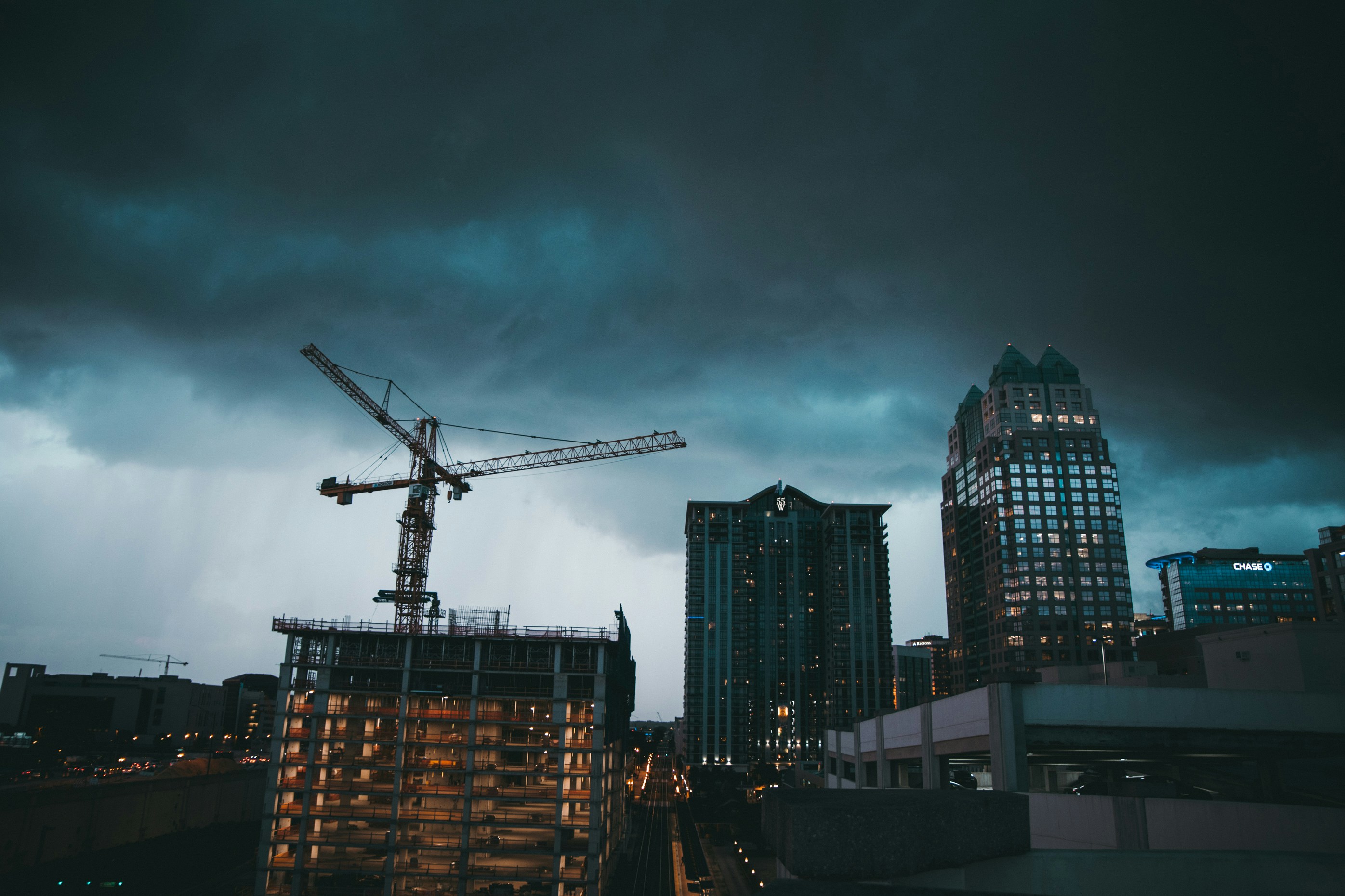Sky Equipment Services home hero — heavy equipment on a job site